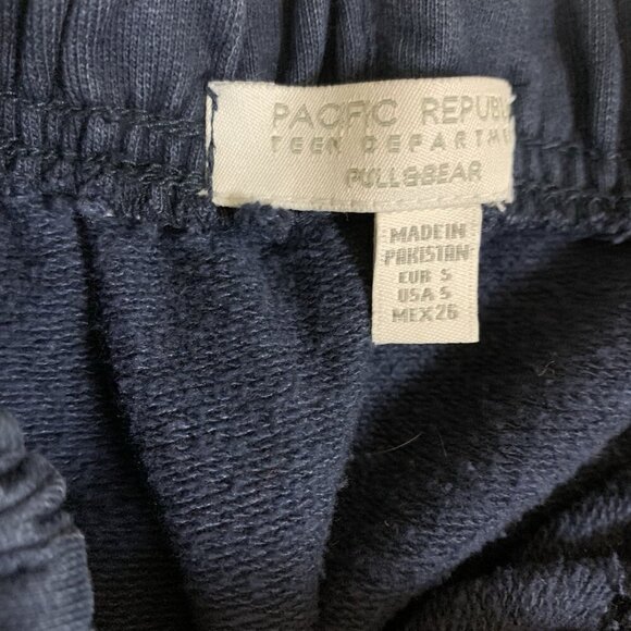 Pacific Republic Pull & Bear Navy Sweatpants Teen Girls Joggers Comfy Casual S - Picture 5 of 5